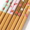 Colorful bamboo chopsticks are portable and practical for home use. They are durable and essential for dining tables Item Picture